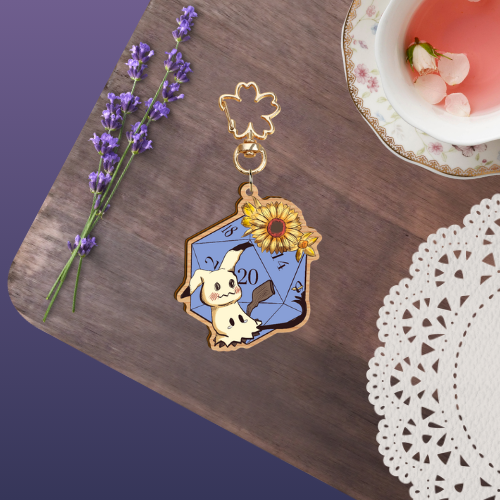 PKMN D20 Wooden Keychains