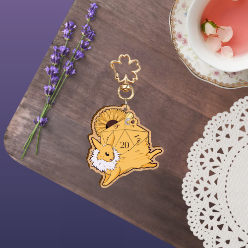PKMN D20 Wooden Keychains