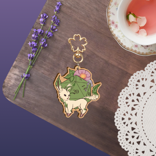 PKMN D20 Wooden Keychains