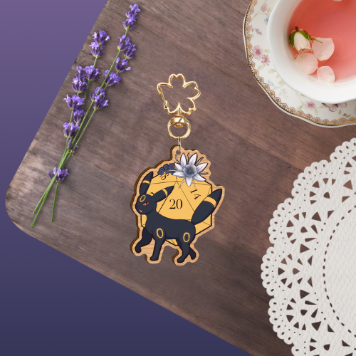 PKMN D20 Wooden Keychains