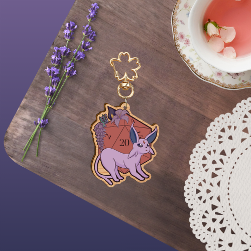 PKMN D20 Wooden Keychains