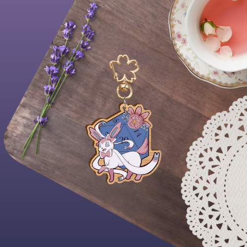 PKMN D20 Wooden Keychains