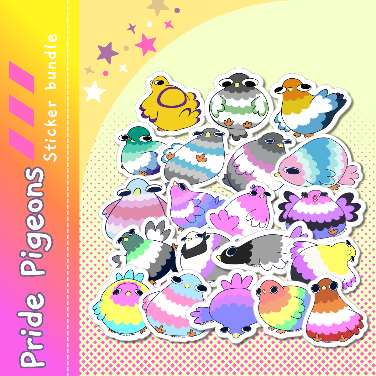 Pride Pigeon Stickers
